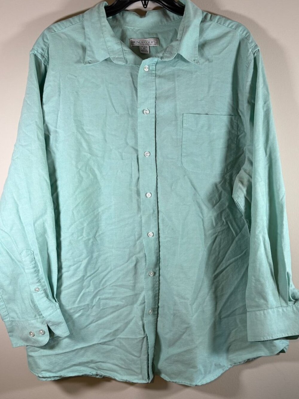 King's Court Button Down 3XL light blue